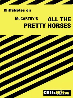 cover image of CliffsNotes on McCarthy's All the Pretty Horses